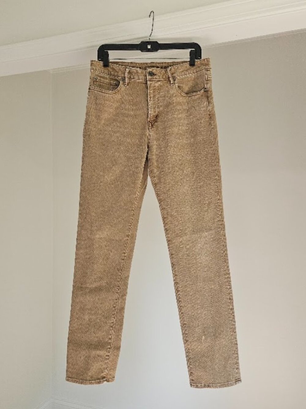 American Eagle men's brown khaki denim jean pants slim straight business casual